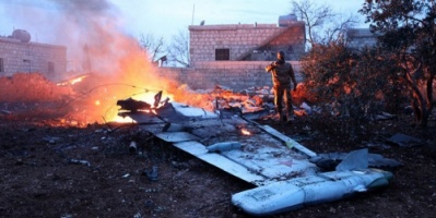 إسقاط طائرة حربية روسية في إدلب ومقتل الطيار