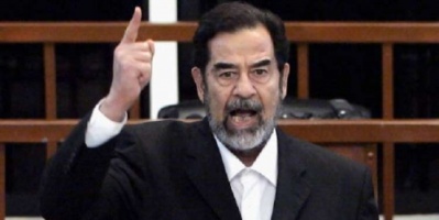عبارة عن صدام حسين تتسبب في استنفار أجهزة الأمن الكويتية!