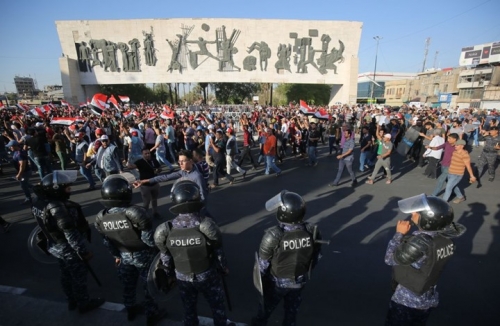 العراق : الأمن يضيّق على المتظاهرين ببغداد وهدوء بجنوب العراق