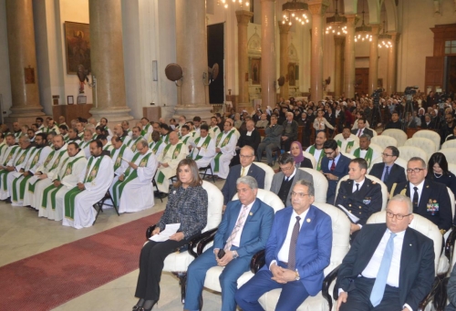 وزيرة الهجرة تشارك باحتفال المئوية الثامنة لوجود الرهبان الفرنسيسكان بمصر