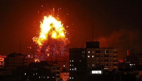 #إصابة 7 فلسطينيين في غارة للاحتلال الإسرائيلي# جنوبي غزة