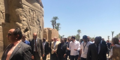 #مصر : رئيس دولة موزمبيق يزور #معبد الأقصر