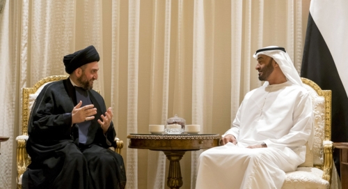 ماذا دار بين محمد بن زايد ورئيس تيار الحكمة العراقي في قصر الشاطئ؟