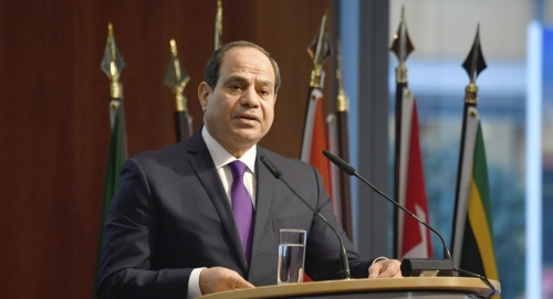 الرئيس المصري عبد الفتاح السيسي يدعو لـ موقف حازم مع الدول الداعمة للإرهاب