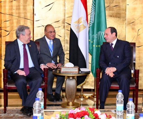 الرئيس عبد الفتاح السيسي يلتقى سكرتير الأمم المتحدة..وجوتيريش يشيد بمكانة مصر