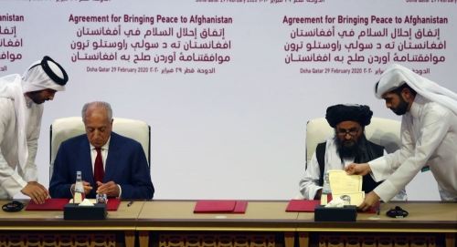 برعاية قطر ... حركة طالبان توقع اتفاقية سلام تاريخية مع أمريكا 