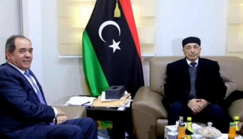 عقيلة صالح رئيس البرلمان الليبي في الجزائر والمبادرة المصرية تتصدر مباحثاته