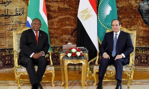 الرئيس السيسي يؤكد لنظيره الجنوب أفريقي رفض الإجراءات أحادية الجانب حول "سد النهضة"