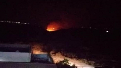 الأردن .. حريق جراء سقوط قذيفة من خارج الحدود في إربد