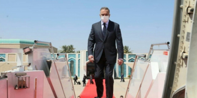 رئيس وزراء العراق مصطفى الكاظمي يغادر بغداد متجها إلى طهران