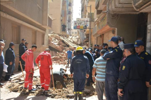 مقتل شخص وجرح 3 نتيجة انهيار مبنى سكني في مصر