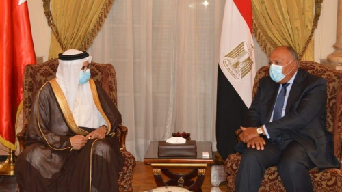 مصر والبحرين تؤكدان دعم حل الدولتين لتسوية الصراع الفلسطيني الإسرائيلي ومواجهة التدخلات في ليبيا