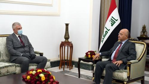 الرئيس العراقي والسفير الروسي يبحثان تخفيف التوتر في المنطقة