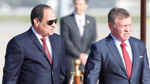 ملك الأردن يعزي الرئيس المصري في حادث قطار طوخ