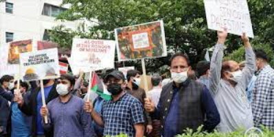 اليابان.. وقفة احتجاجية قرب سفارة إسرائيل تضامنًا مع الفلسطينيين