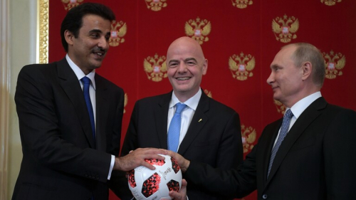 بوتين يبحث مع أمير قطر التحضيرات لكأس العالم