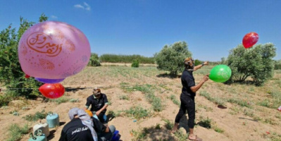 اندلاع 4 حرائق في مستوطنات الغلاف جراء البالونات الحارقة من غزة