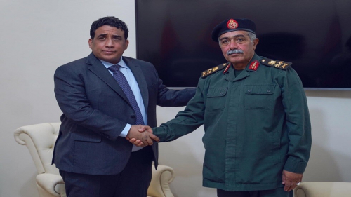 المنفي يلتقي القائد العام المؤقت "للجيش الليبي"