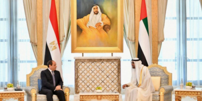 بن زايد والسيسي يؤكدان مواصلة العمل ضد التدخلات الإقليمية ومحاولات بث الفرقة بين دول المنطق