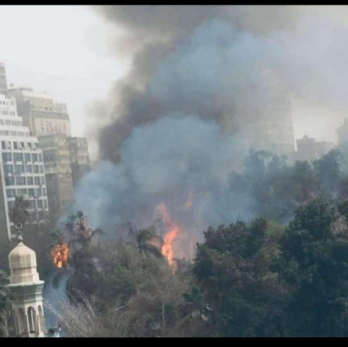مصر… حريق في حديقة الأورمان تزامنا مع احتفالات "شم النسيم"