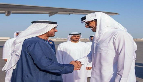 محمد بن زايد يصل قطر للمشاركة بافتتاح 