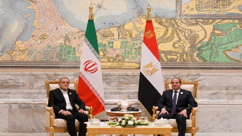 السيسي يلتقي الرئيس الإيراني في القاهرة ويستعرضان التطورات الإقليمية