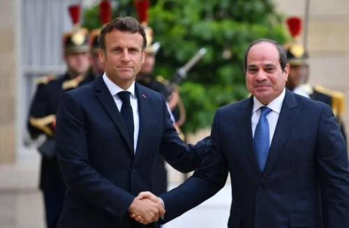 السيسي وماكرون: لا سلام في الشرق الأوسط دون دولة فلسطينية