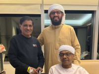 اللواء البحسني يستقبل هاني بن بريك ومسهور في أبوظبي ويؤكد ثبات خيار مكافحة الإرهاب