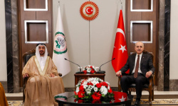 رئيس البرلمان التركي يستقبل رئيس البرلمان العربي ويتفقان على مسارات مشتركة لتعزيز العلاقات البرلمانية العربية التركية